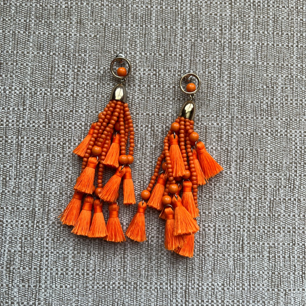 ASOS drop tassel statement earrings